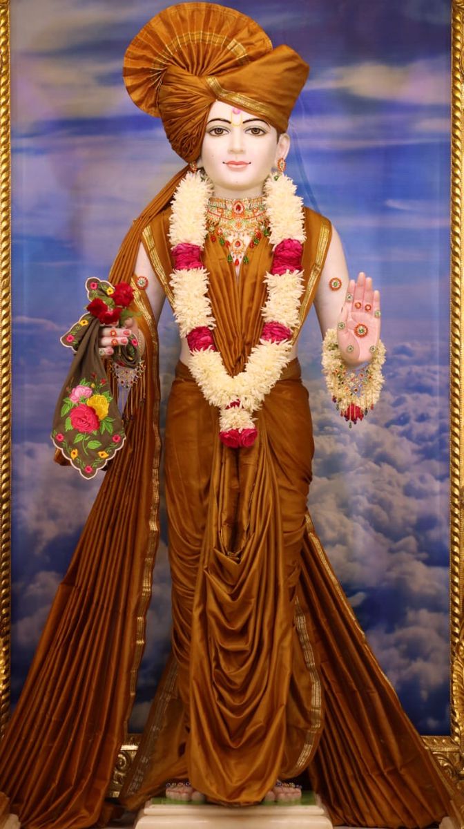 Swaminarayan Bhagwan in traditional attire