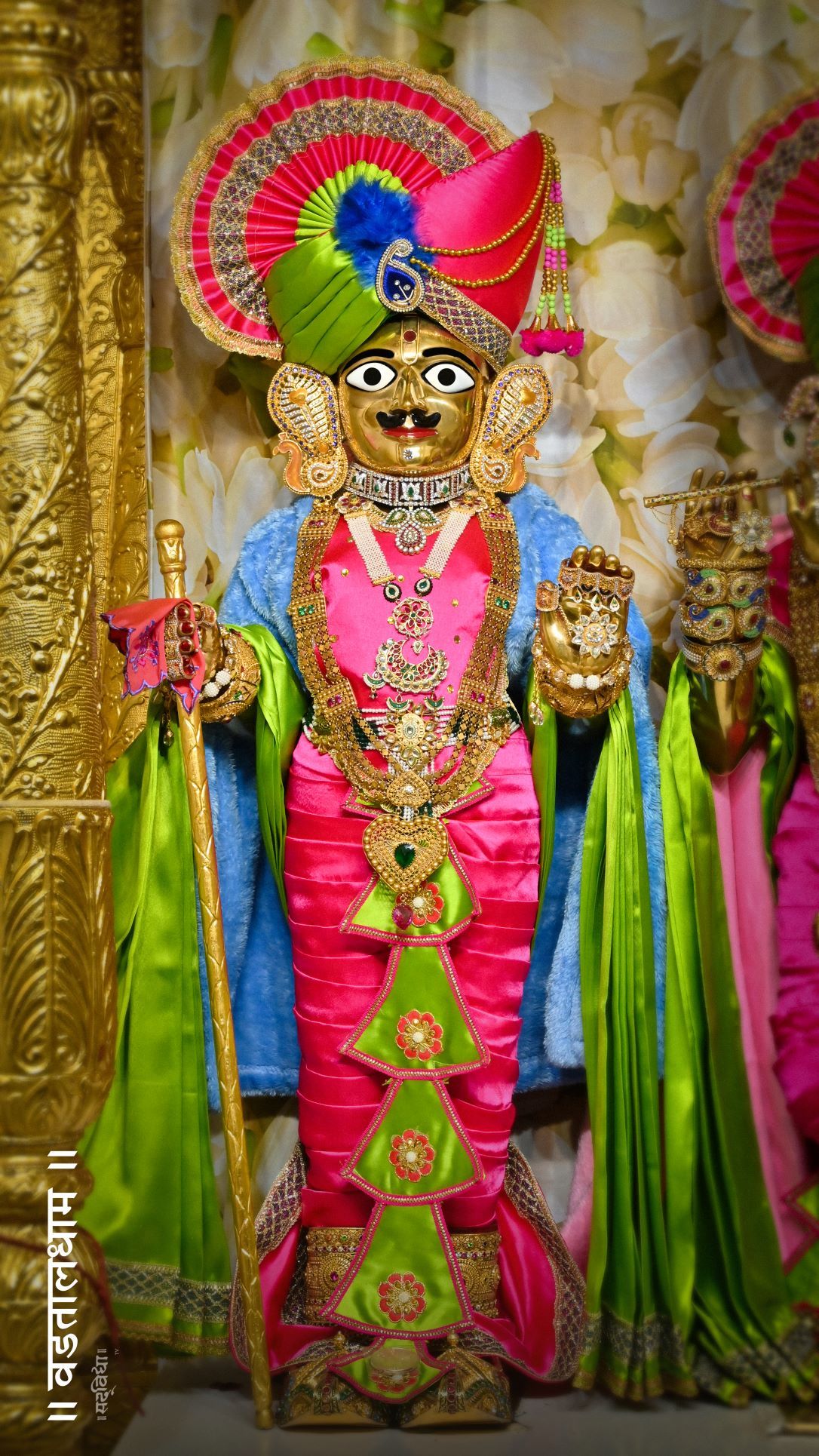 Swaminarayan Bhagwan in ornate attire
