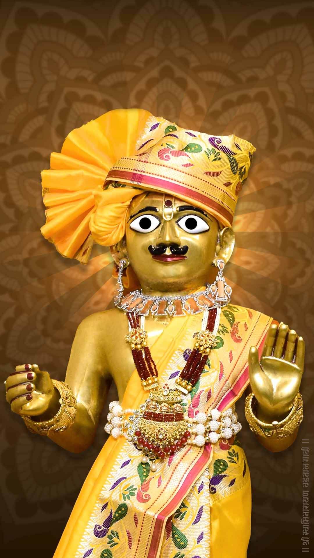 Swaminarayan Bhagwan in golden attire