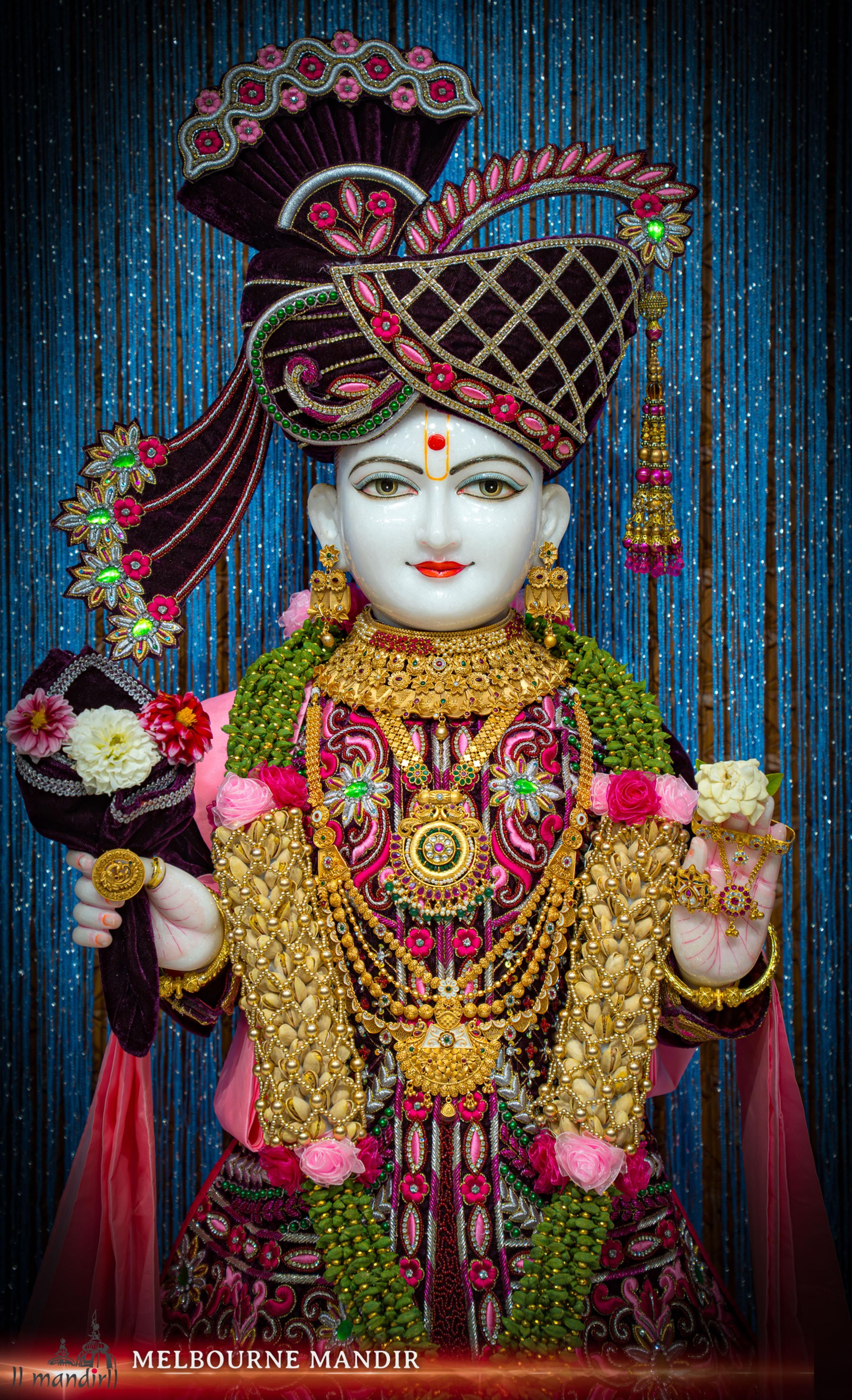 Swaminarayan deity at Melbourne Mandir