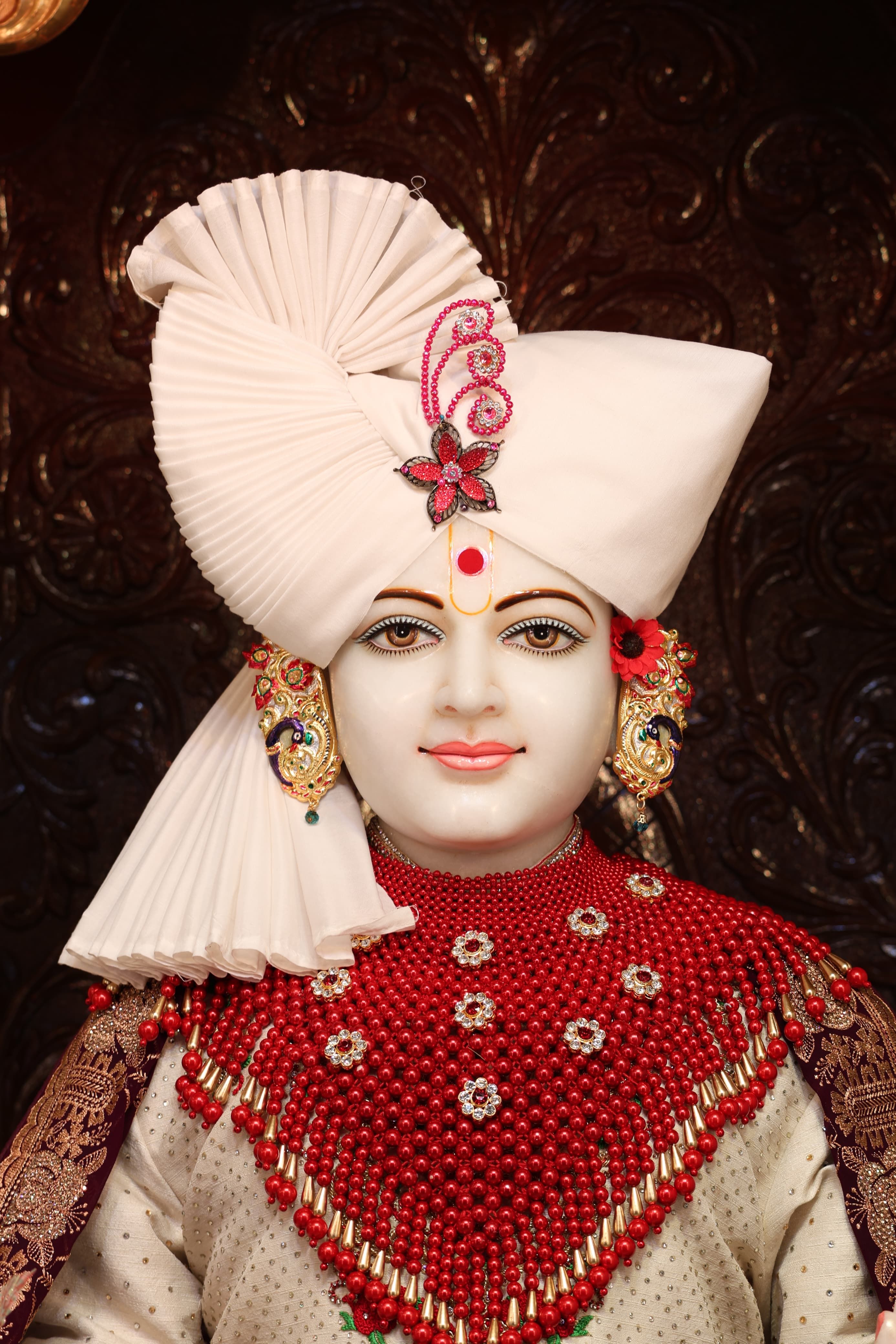 Swaminarayan portrait with peaceful expression