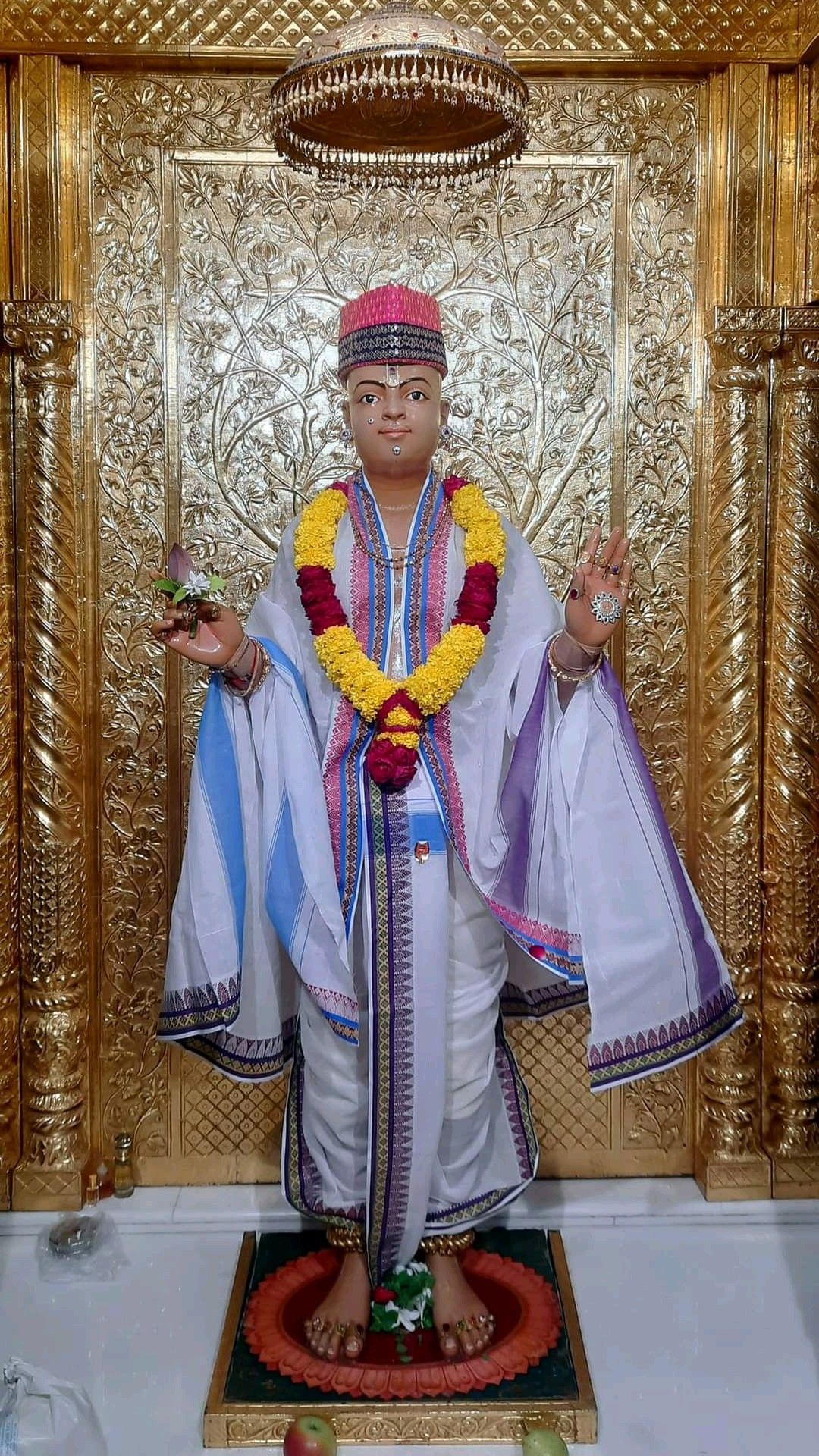 Shri Swaminarayan idol in a temple