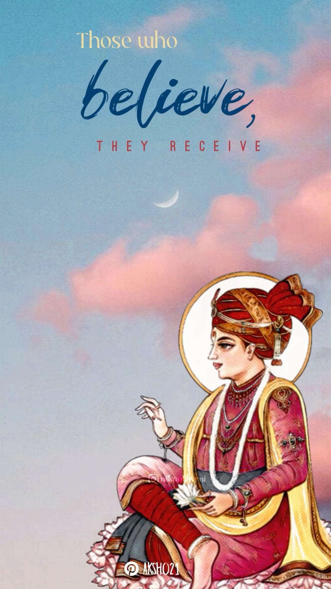 Swaminarayan bestows a blessing upon devotees