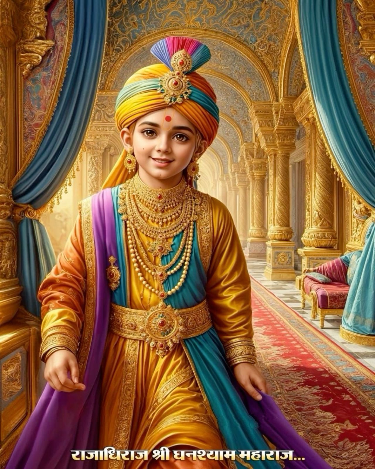 Swaminarayan Maharaj portrait, divine image.