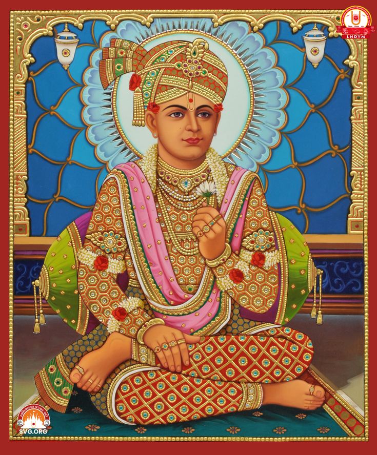 Swaminarayan in regal attire