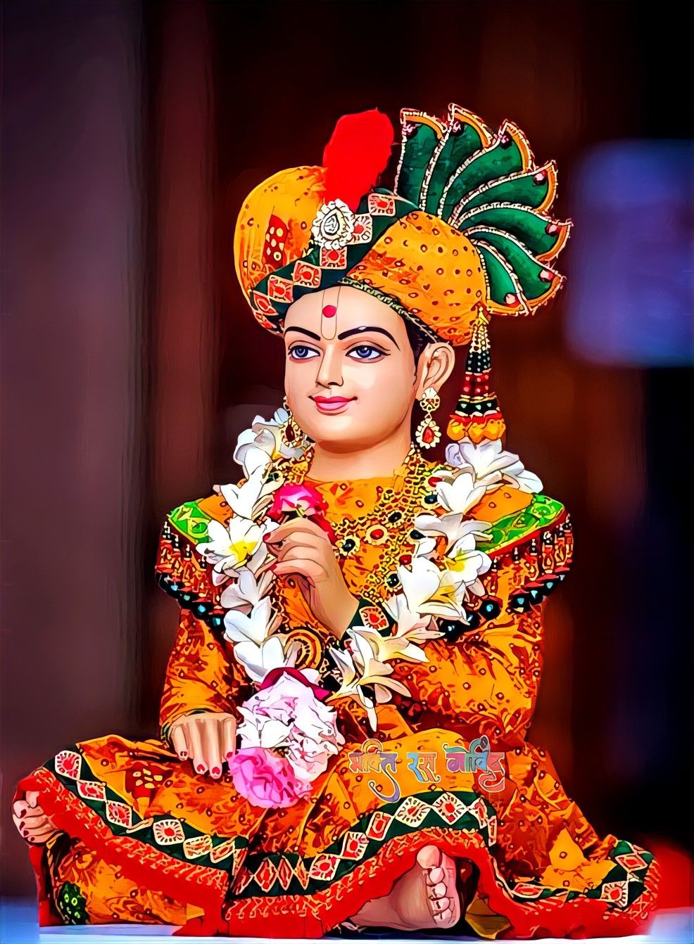 Shri Swaminarayan\'s serene portrait.
