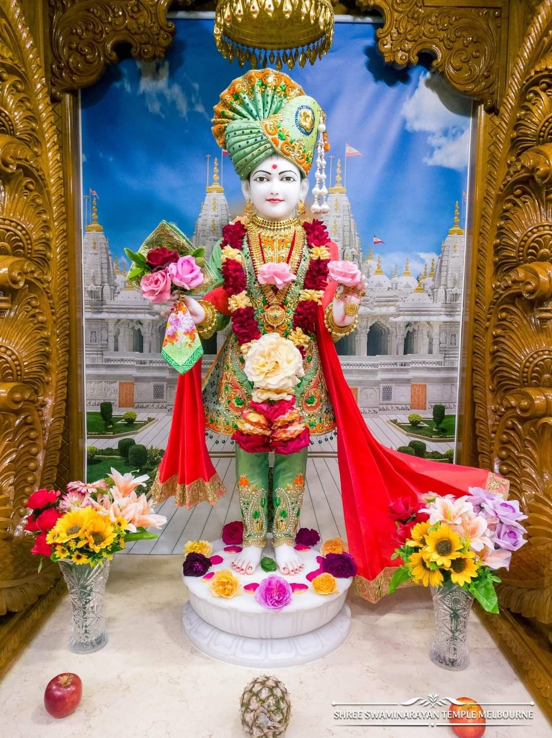 Swaminarayan idol at Melbourne temple