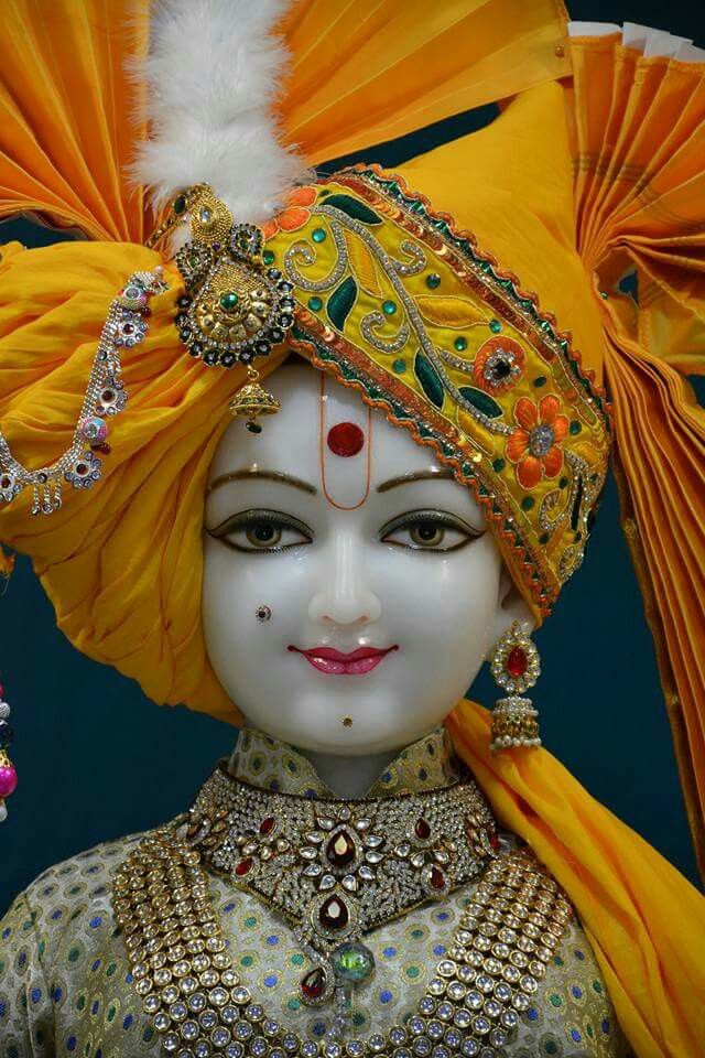 Swaminarayan Bhagwan with golden mukut