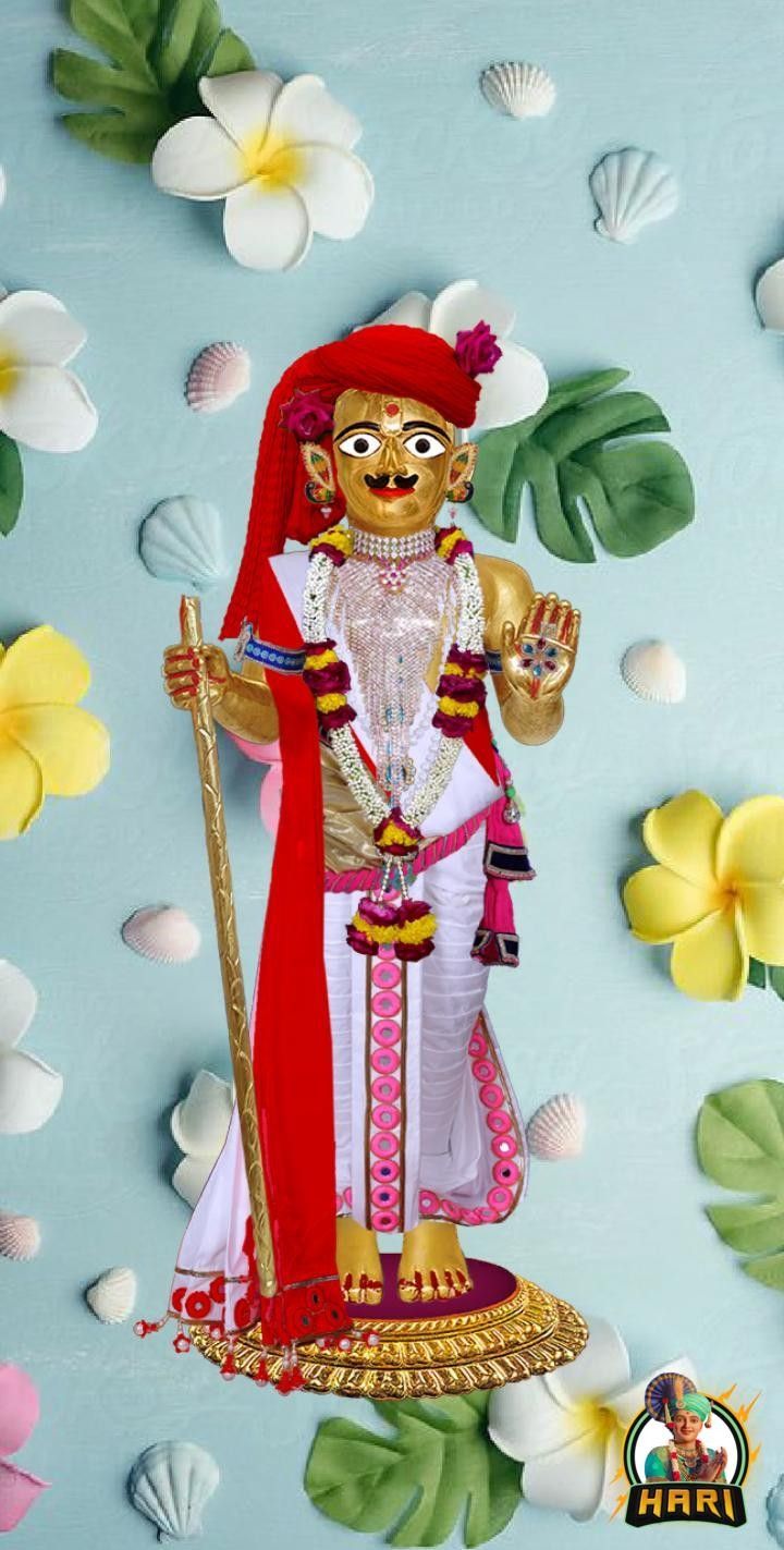 Swaminarayan Bhagwan in golden attire