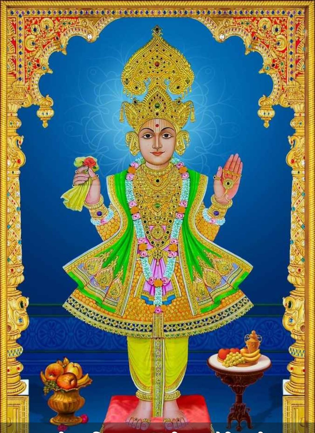 Swaminarayan Bhagwan in golden attire