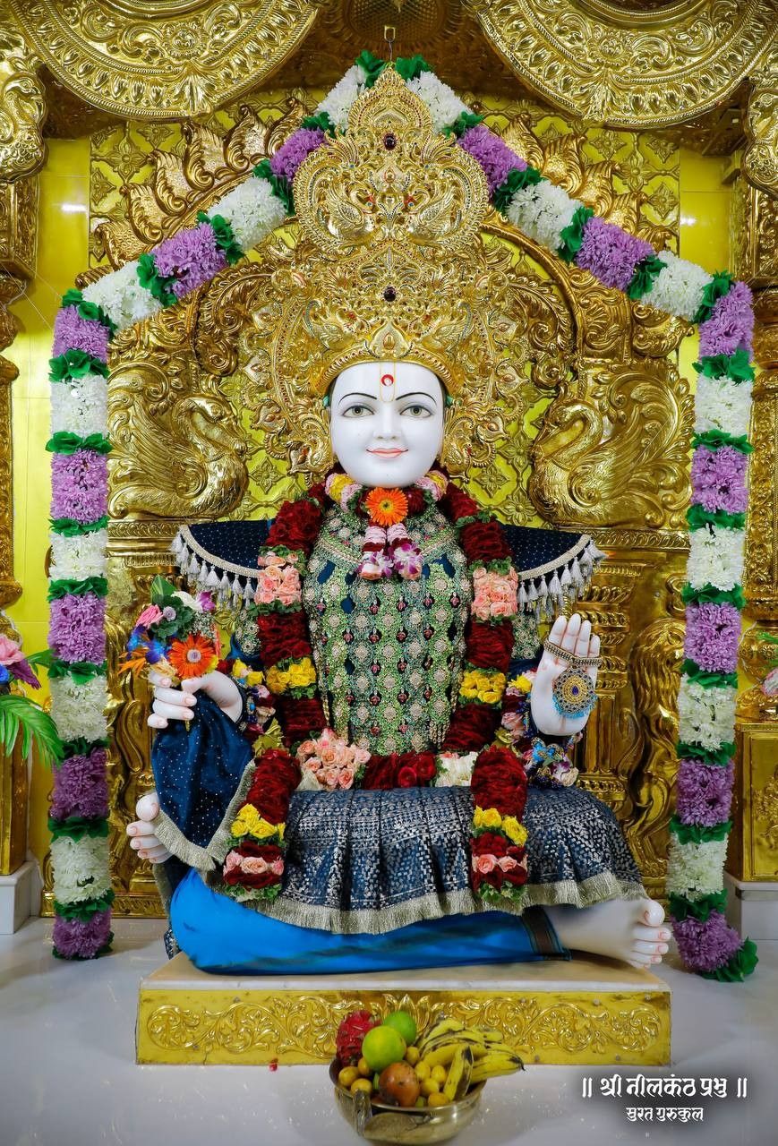 Swaminarayan Bhagwan in temple shrine