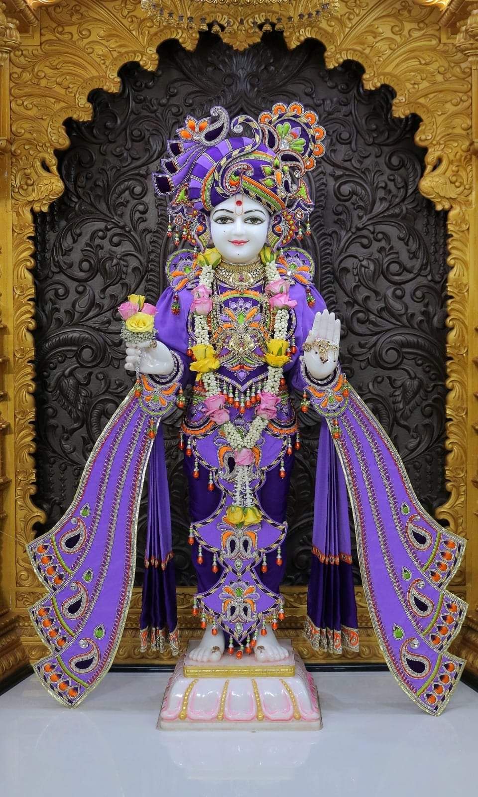 Swaminarayan Bhagwan statue in temple