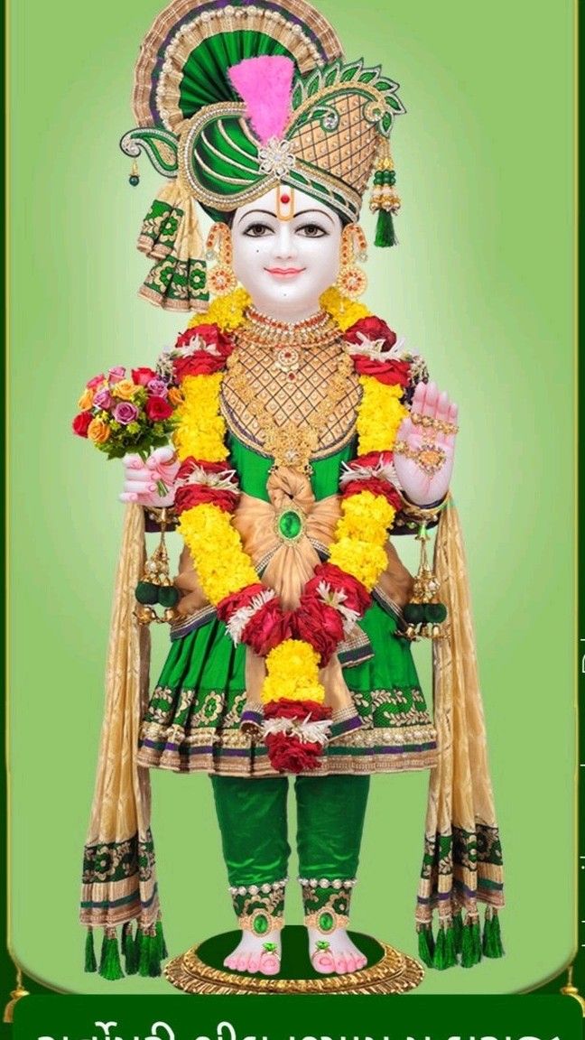 Swaminarayan Bhagwan in traditional attire