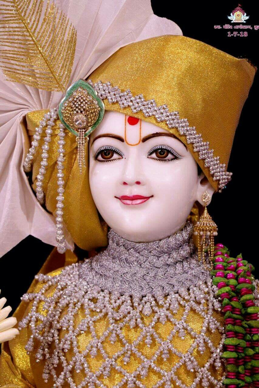 Close-up portrait of Swaminarayan