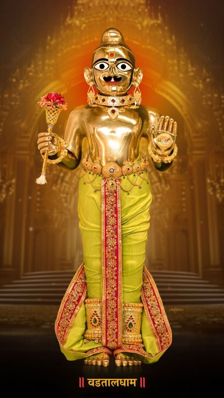 Golden Swaminarayan idol Vadtal Dham