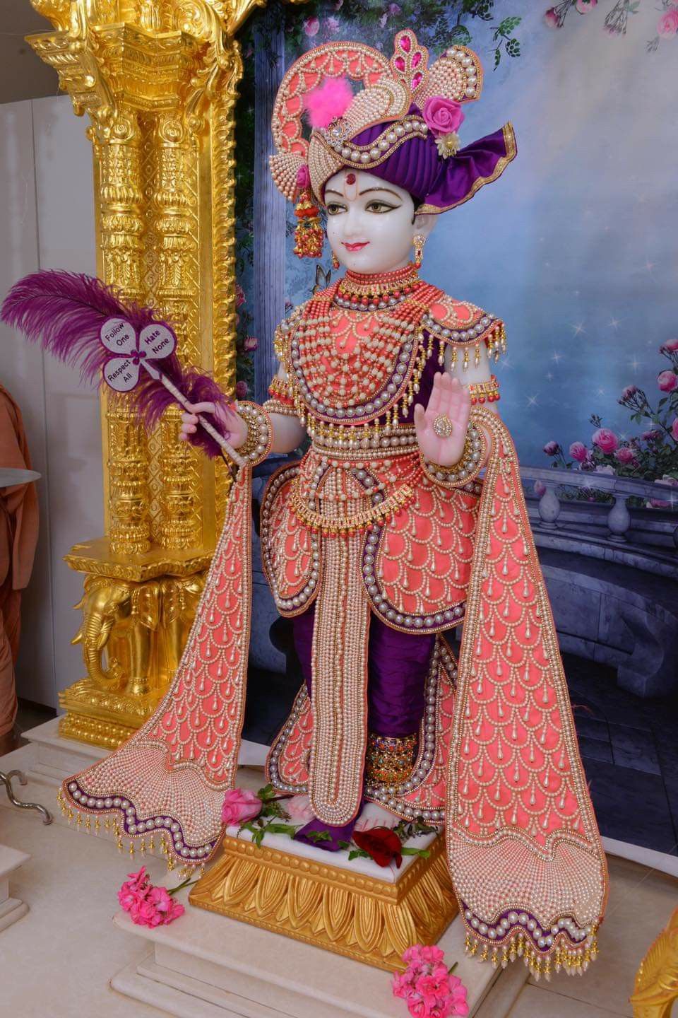 Swaminarayan Bhagwan in ornate attire.