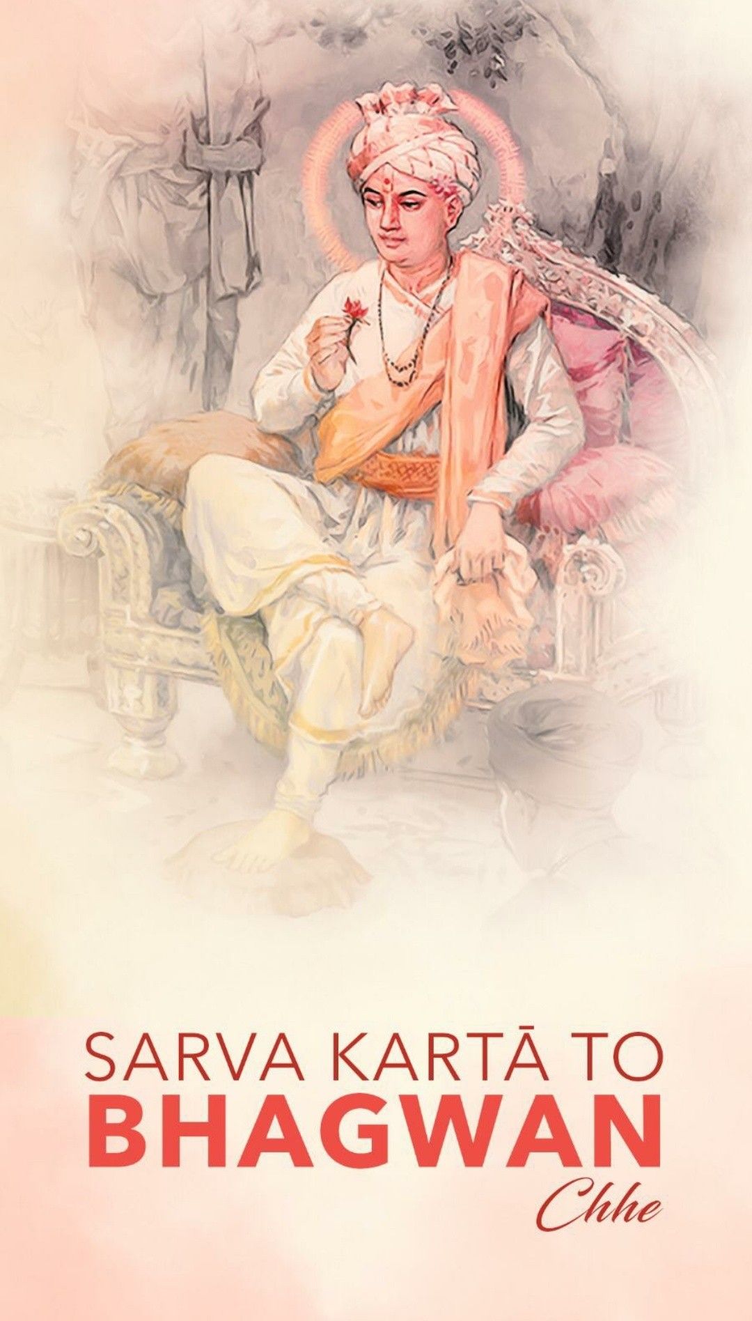 Swaminarayan Maharaj in traditional attire