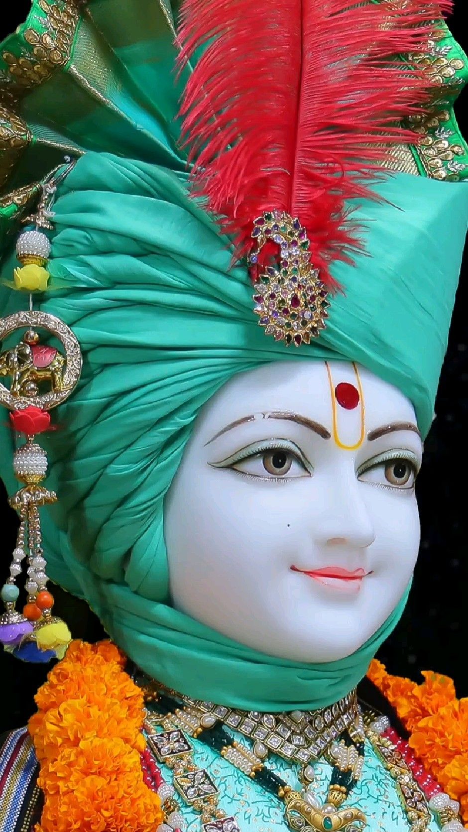 Swaminarayan Maharaj radiant portrait.