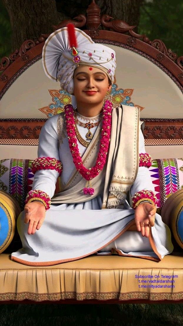 Serene Swaminarayan in meditative pose