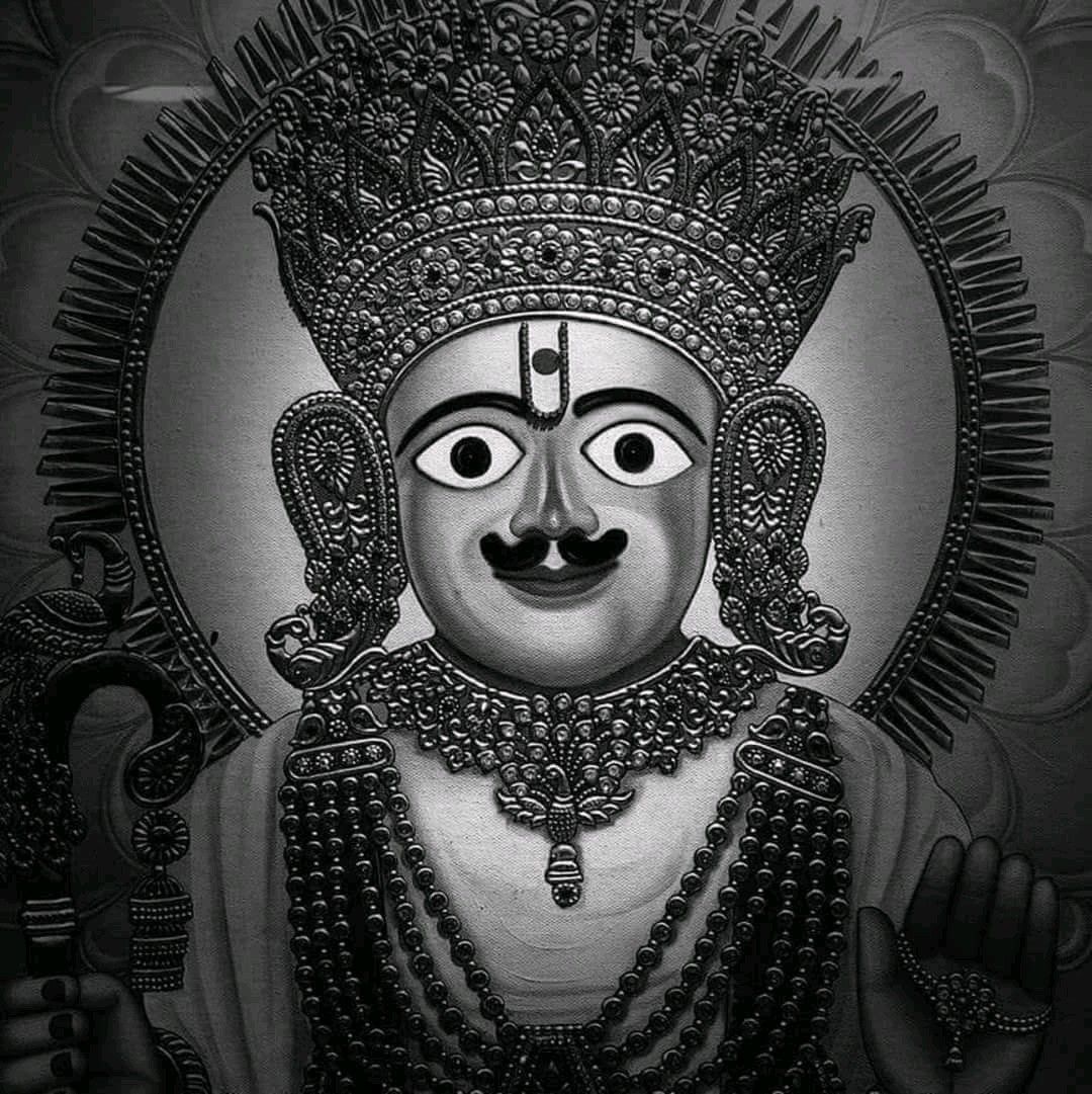 Swaminarayan portrait with intricate details