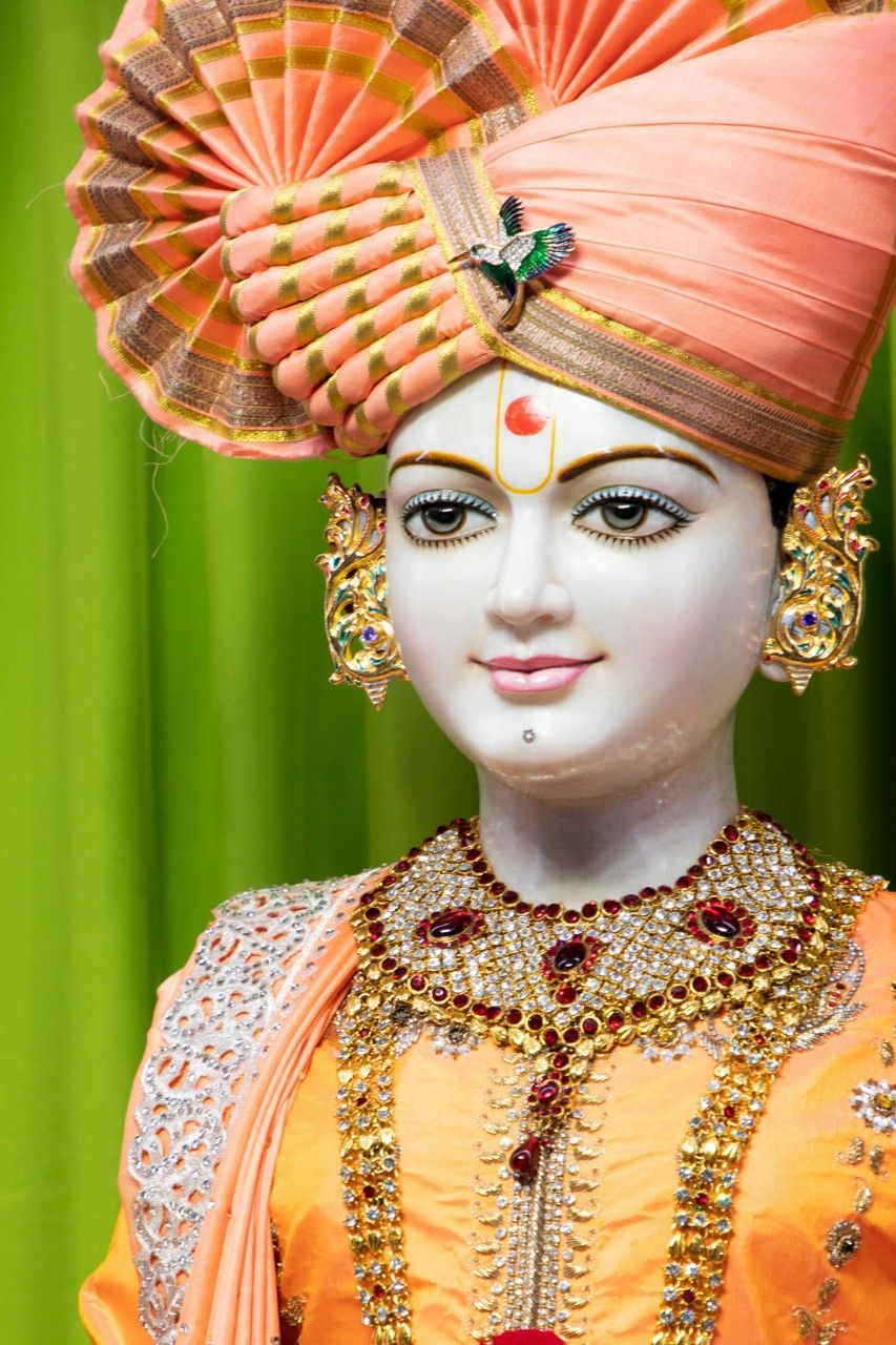 Close-up portrait of Shree Swaminarayan
