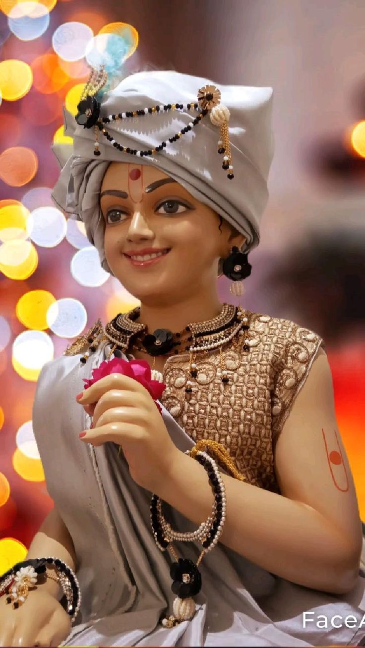 Swaminarayan with a gentle smile