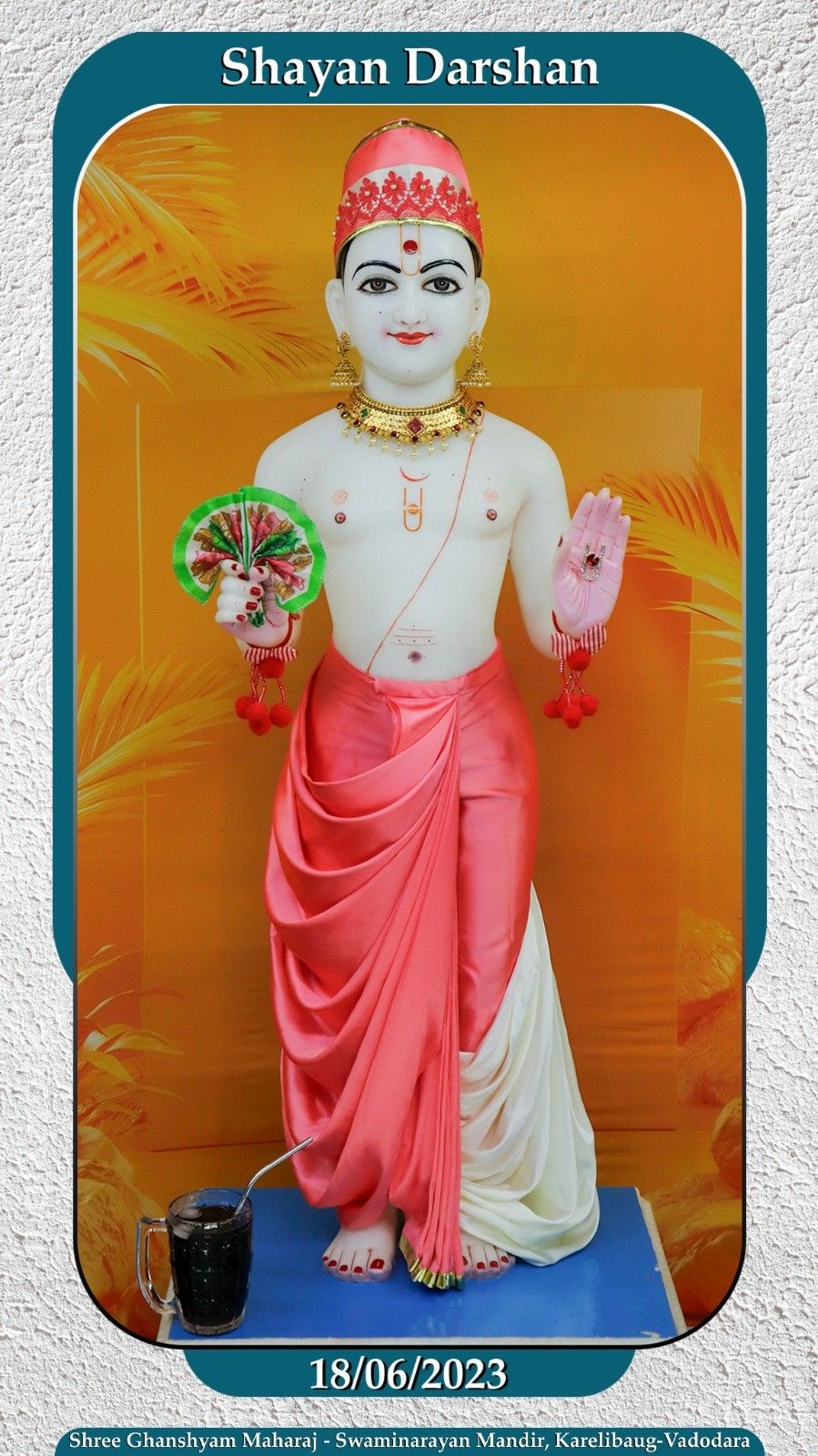 Swaminarayan statue with serene expression