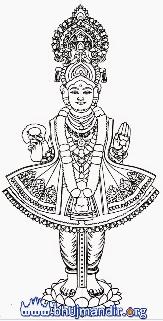 Swaminarayan illustration, serene and divine