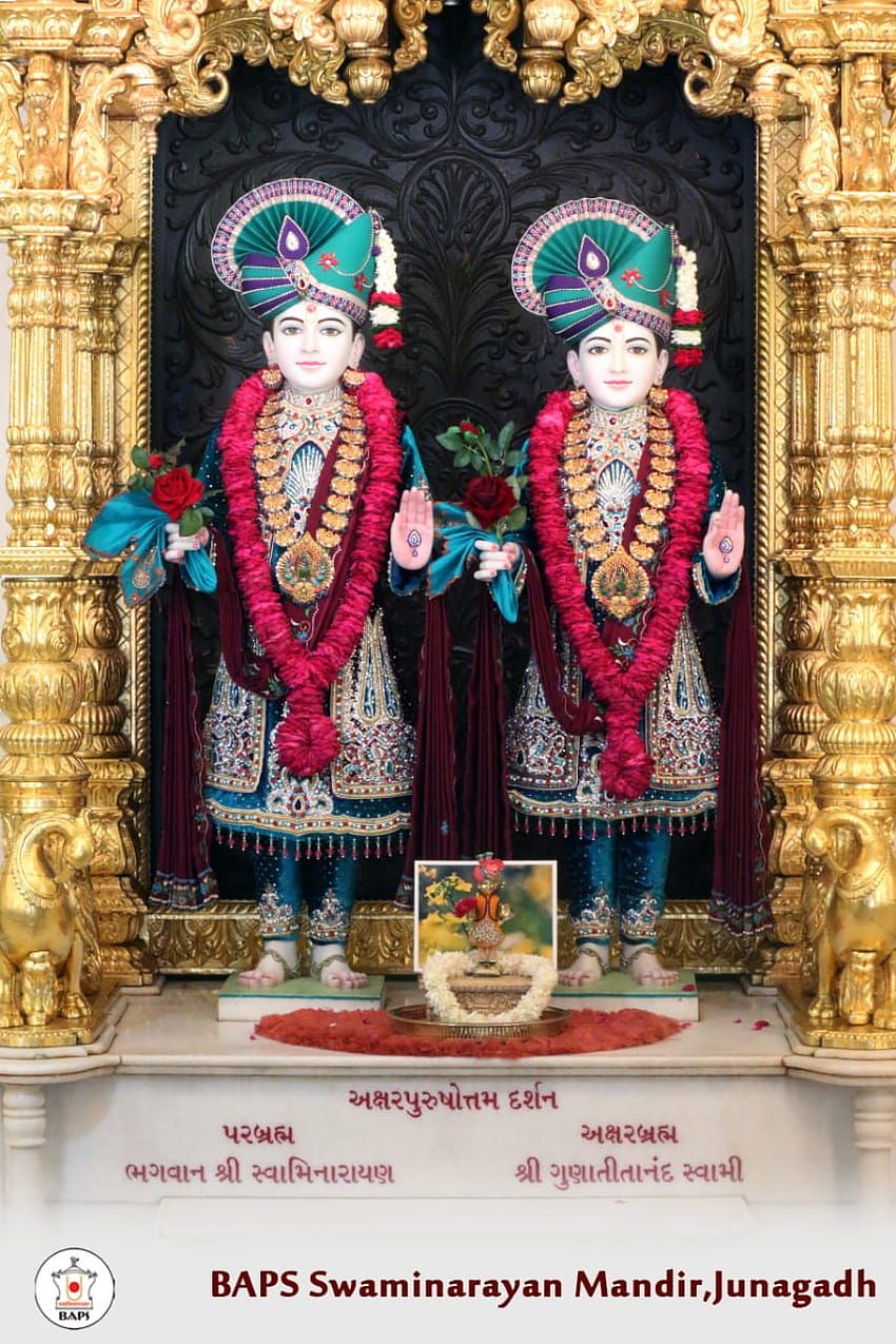 Swaminarayan twin saints in temple