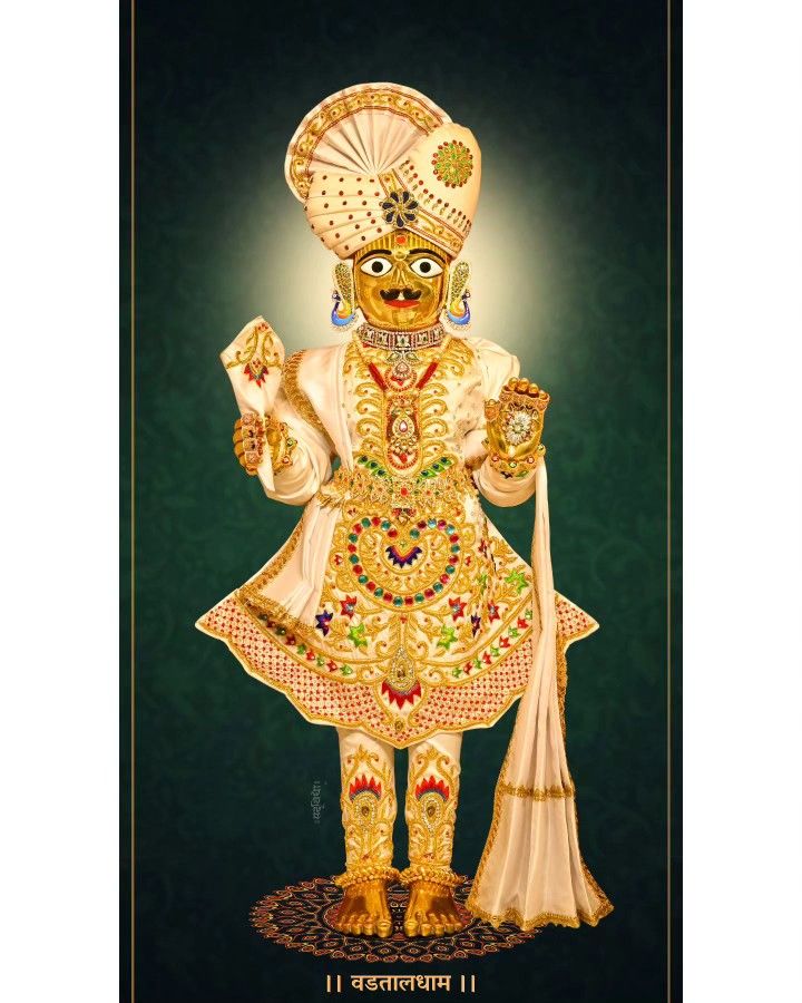 Swaminarayan in traditional attire