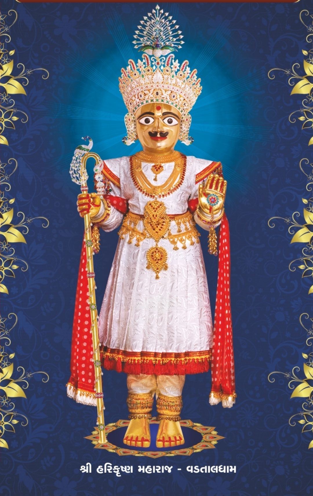 Swaminarayan Maharaj in regal attire