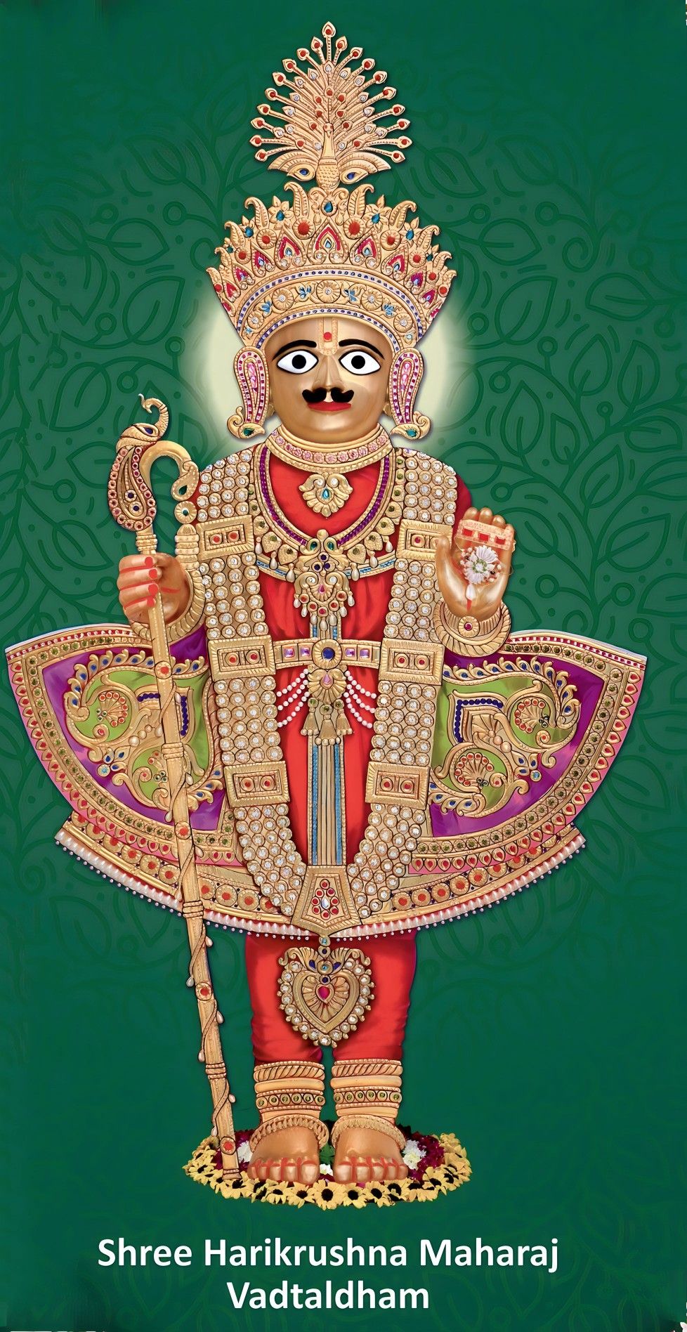 Swaminarayan Maharaj Vadtaldham divine portrait